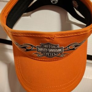 Orange Harley-Davidson sun visor